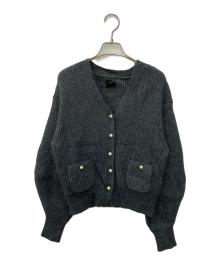 Spick and Span（スピック＆スパン）の古着「パール畦ニット カーディガン」｜グレー