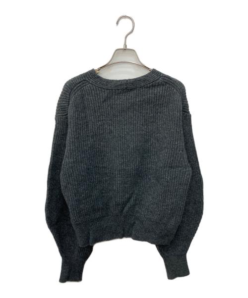 Spick and Span（スピック＆スパン）Spick and Span (スピックアンドスパン) パール畦ニット カーディガン グレー サイズ:不明の古着・服飾アイテム