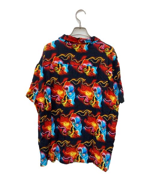 stussy（ステューシー）stussy (ステューシー) NEON VENUS SHIRT レッド×ブラック サイズ:Mの古着・服飾アイテム
