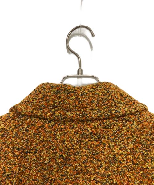 Yves Saint Laurent（イヴサンローラン）Yves Saint Laurent (イヴサンローラン) ツイードダブルコート イエロー サイズ:36の古着・服飾アイテム