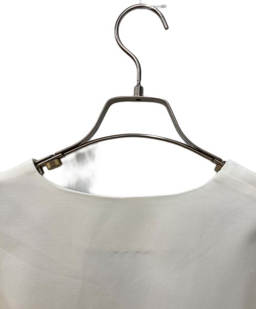 CADUNE（カデュネ）CADUNE (カデュネ) キーネックフレアブラウス ホワイト サイズ:Mの古着・服飾アイテム