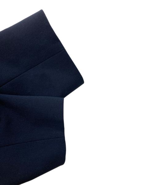 23区（ニジュウサンク）23区 (ニジュウサンク) コンパクトダブルクロス ノーカラーコート ネイビー サイズ:Mの古着・服飾アイテム