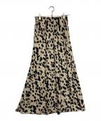 chignonシニヨン）の古着「シニヨン ダルメシアンプリントマーメイドスカート」｜ベージュ