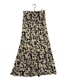 chignon（シニヨン）の古着「シニヨン ダルメシアンプリントマーメイドスカート」｜ベージュ
