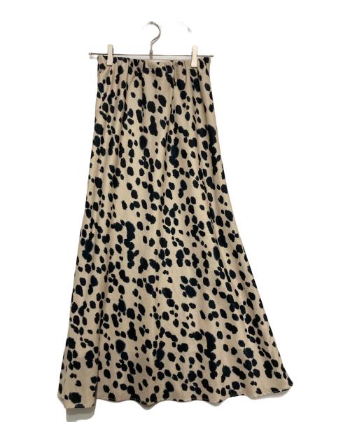 chignon（シニヨン）chignon (シニヨン) シニヨン ダルメシアンプリントマーメイドスカート ベージュ サイズ:FREEの古着・服飾アイテム