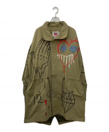 GRAPHISTE MAN.G（グラフィスト マンジー）の古着「刺繍コート」｜グリーン