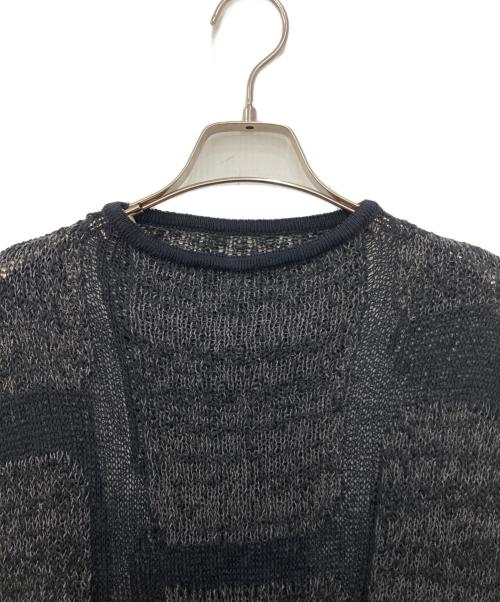 慈雨（ジウ）慈雨 (ジウ) 和紙混ニットベスト ブラック サイズ:40の古着・服飾アイテム