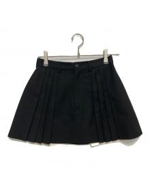 Ameri（アメリ）の古着「PLEATS MINI SKIRT SET PANTS」｜ブラック