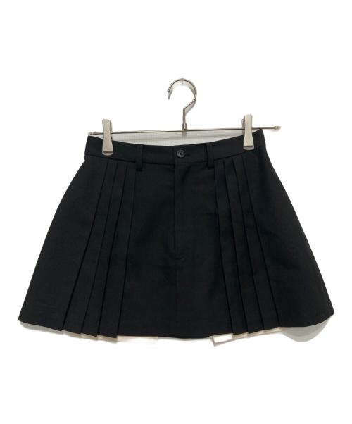 Ameri（アメリ）AMERI (アメリ) PLEATS MINI SKIRT SET PANTS ブラック サイズ:Ⅿの古着・服飾アイテム