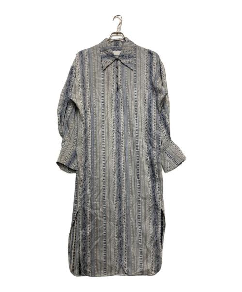 Mame Kurogouchi（マメクロゴウチ）mame kurogouchi (マメクロゴウチ) Stripe Jacquard Shirt Dress グレー サイズ:1の古着・服飾アイテム
