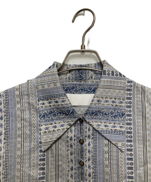 Mame Kurogouchi（マメクロゴウチ）mame kurogouchi (マメクロゴウチ) Stripe Jacquard Shirt Dress グレー サイズ:1の古着・服飾アイテム