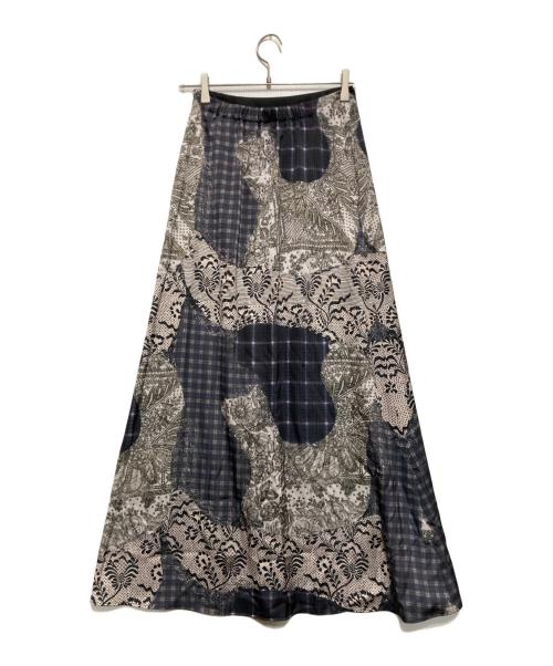 Ameri（アメリ）AMERI (アメリ) TROMPE L'OEIL SEMI FLARE SKIRT ブラック サイズ:Ⅿ 未使用品の古着・服飾アイテム