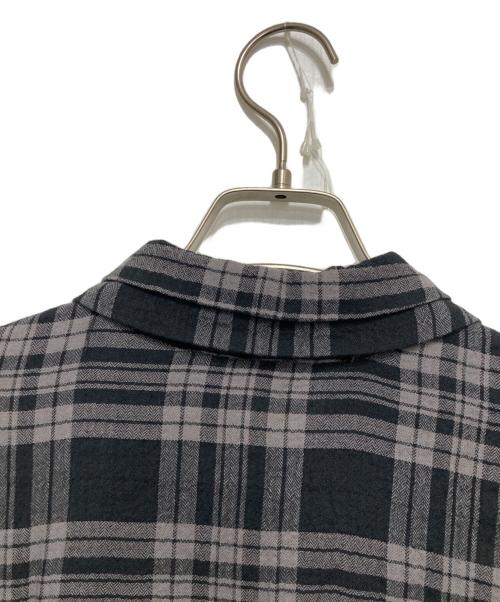 willfully（ウィルフリー）willfully (ウィルフリー) side drawstring double collar check shirt OP グレー サイズ:FREEの古着・服飾アイテム