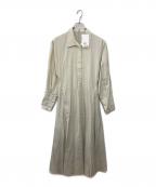 CLANEクラネ）の古着「V NECK LADY SHIRT ONE PIECE」｜アイボリー