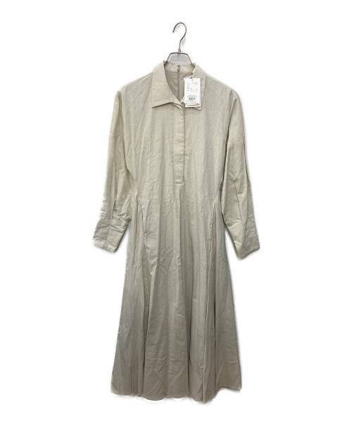 CLANE（クラネ）CLANE (クラネ) V NECK LADY SHIRT ONE PIECE アイボリー サイズ:SIZE 1 未使用品の古着・服飾アイテム