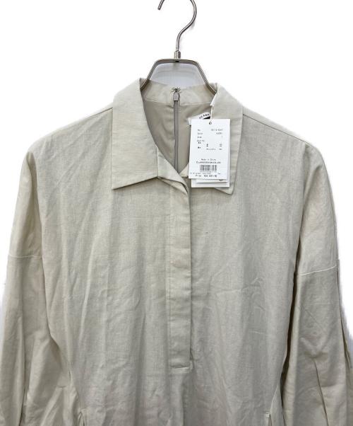 CLANE（クラネ）CLANE (クラネ) V NECK LADY SHIRT ONE PIECE アイボリー サイズ:SIZE 1 未使用品の古着・服飾アイテム