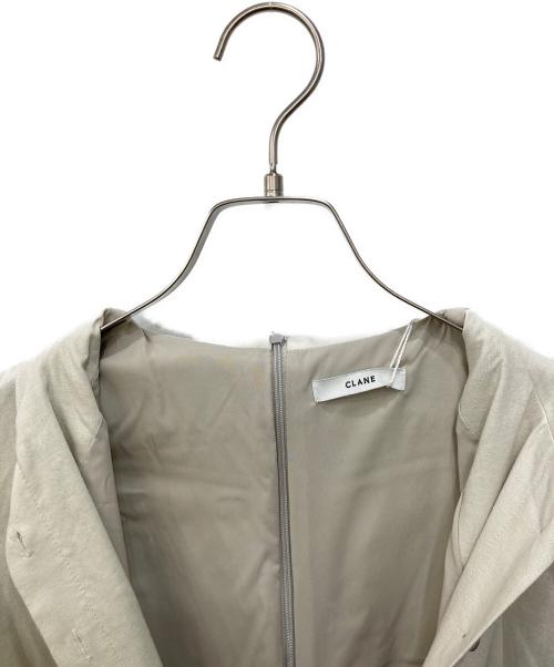 CLANE（クラネ）CLANE (クラネ) V NECK LADY SHIRT ONE PIECE アイボリー サイズ:SIZE 1 未使用品の古着・服飾アイテム