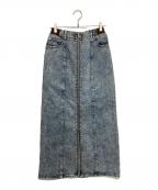 Ameriアメリ）の古着「RIB MIX DENIM SKIRT」｜インディゴ