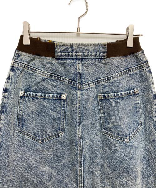 Ameri（アメリ）AMERI (アメリ) RIB MIX DENIM SKIRT インディゴ サイズ:SIZE 25の古着・服飾アイテム
