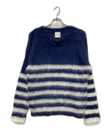 CLANE×FRGMT（クラネ×フラグメントデザイン）の古着「ORDER MOHAIR KNIT TOPS」｜ネイビー