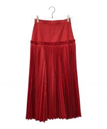 ENFOLD（エンフォルド）の古着「プリーツロングスカート」｜レッド