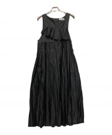 ENFOLD（エンフォルド）の古着「PLEATS JUMPER-SKIRT」｜ブラック