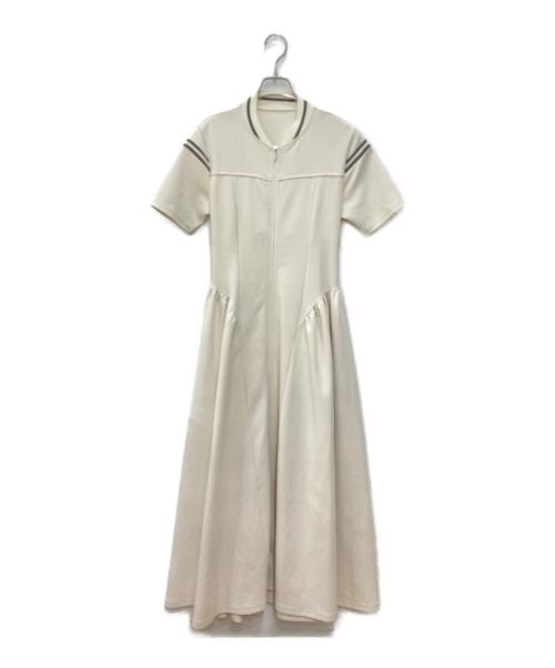 Ameri（アメリ）Ameri (アメリ) TRUCK JACKET LIKE FLARE DRESS ベージュ サイズ:Ｍの古着・服飾アイテム