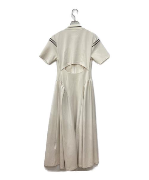 Ameri（アメリ）Ameri (アメリ) TRUCK JACKET LIKE FLARE DRESS ベージュ サイズ:Ｍの古着・服飾アイテム