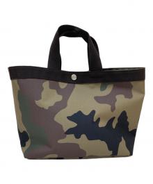 Herve Chapelier（エルベシャプリエ）の古着「704W コーデュラスクエアトートB5サイズ(M)」｜グリーン