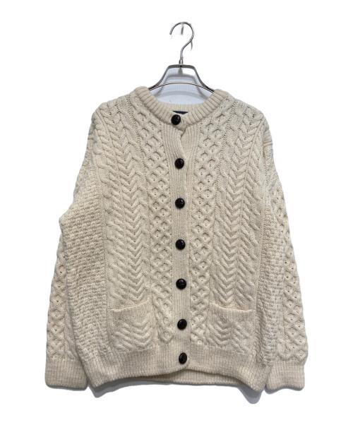 aran WOOLLEN MILLS（アラン ウーレンミルズ）aran woollen mills (アラン ウーレンミルズ) アランニットカーディガン ベージュ サイズ:Sの古着・服飾アイテム