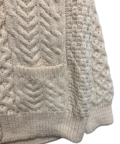 aran WOOLLEN MILLS（アラン ウーレンミルズ）aran woollen mills (アラン ウーレンミルズ) アランニットカーディガン ベージュ サイズ:Sの古着・服飾アイテム