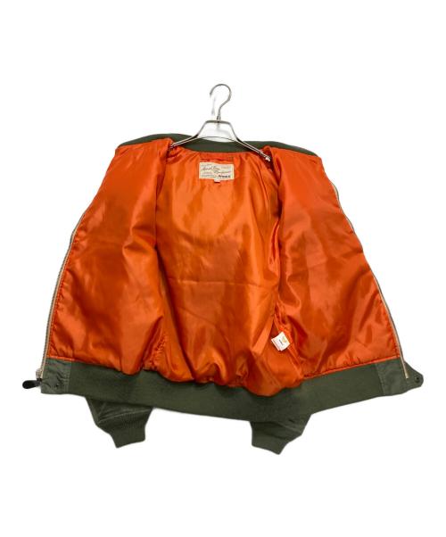 AVIREX（アヴィレックス）AVIREX (アヴィレックス) L-2カスタムベストジャケット グリーン×オレンジ サイズ:Lの古着・服飾アイテム