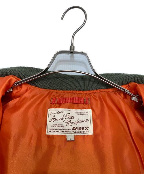 AVIREX（アヴィレックス）AVIREX (アヴィレックス) L-2カスタムベストジャケット グリーン×オレンジ サイズ:Lの古着・服飾アイテム