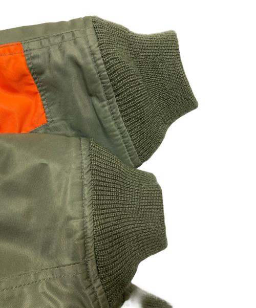 AVIREX（アヴィレックス）AVIREX (アヴィレックス) L-2カスタムベストジャケット グリーン×オレンジ サイズ:Lの古着・服飾アイテム