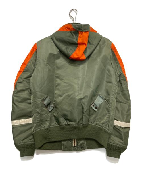 AVIREX（アヴィレックス）AVIREX (アヴィレックス) L-2カスタムベストジャケット グリーン×オレンジ サイズ:Lの古着・服飾アイテム