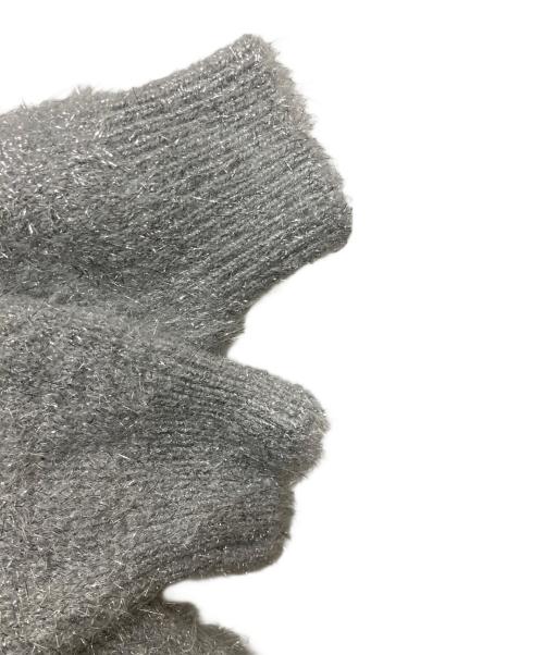 THIRD MAGAZINE（サードマガジン）THIRD MAGAZINE (サードマガジン) ラメニットカーディガン シルバー サイズ:Ⅿ 未使用品の古着・服飾アイテム