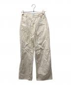 CLANEクラネ）の古着「ラップデザインデニムパンツ」｜アイボリー