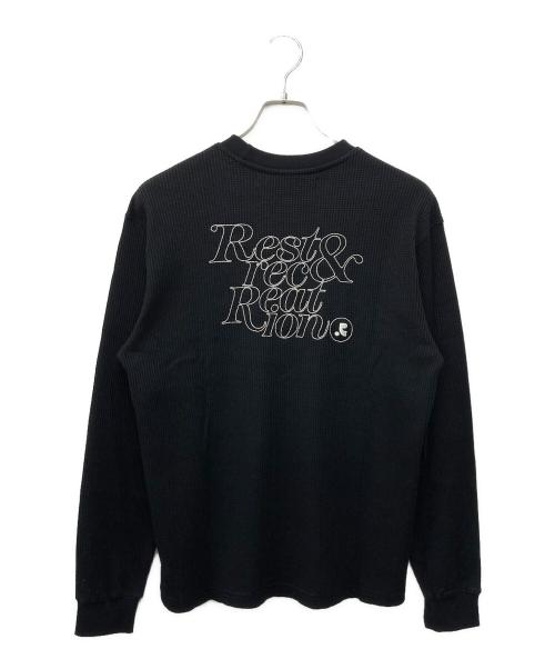 Rest&Recreation（レストアンドレクリエーション）Rest&Recreation (レストアンドレクリエーション) OVERSIZED WAFFLE CREWNECK T-SHIRT ブラック サイズ:FREEの古着・服飾アイテム