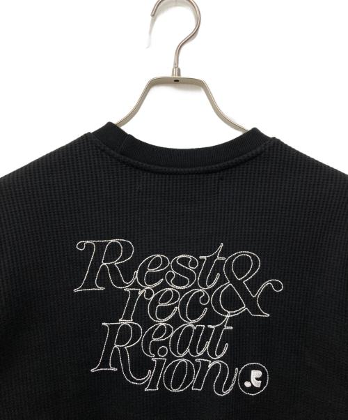 Rest&Recreation（レストアンドレクリエーション）Rest&Recreation (レストアンドレクリエーション) OVERSIZED WAFFLE CREWNECK T-SHIRT ブラック サイズ:FREEの古着・服飾アイテム