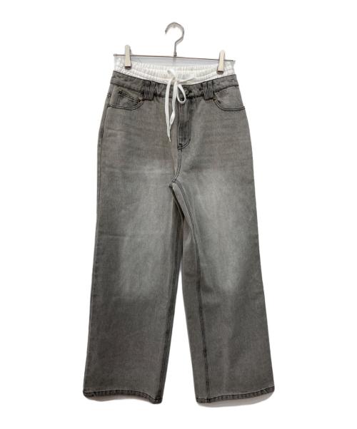 Bibiy.（ビビィ）Bibiy. (ビビィ) JULIET DOUBLE WAIST DENIM グレー サイズ:M 未使用品の古着・服飾アイテム