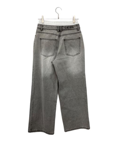 Bibiy.（ビビィ）Bibiy. (ビビィ) JULIET DOUBLE WAIST DENIM グレー サイズ:M 未使用品の古着・服飾アイテム