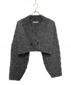 ETRE TOKYOエトレトウキョウ）の古着「ミックスヤーンショートニットカーディガン」｜グレー