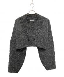 ETRE TOKYO（エトレトウキョウ）の古着「ミックスヤーンショートニットカーディガン」｜グレー