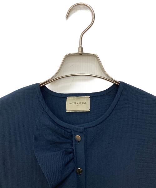 UNITED ARROWS（ユナイテッドアローズ）UNITED ARROWS (ユナイテッドアローズ) Pフリルニットベスト ネイビー サイズ:不明の古着・服飾アイテム