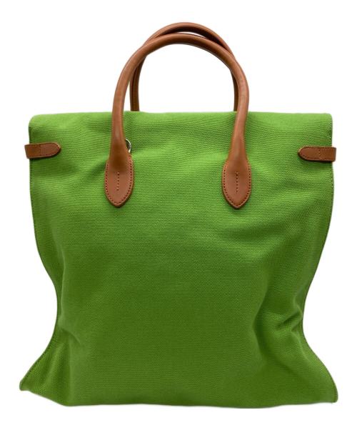 RALPH LAUREN（ラルフローレン）RALPH LAUREN (ラルフローレン) Canvas Ricky Tote グリーンの古着・服飾アイテム