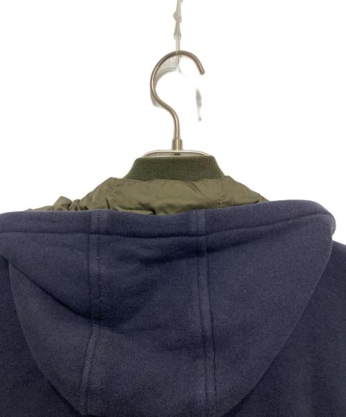 MONCLER（モンクレール）MONCLER (モンクレール) スウェット切替ダウンジャケット CARDIGAN ネイビー サイズ:Lの古着・服飾アイテム