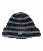 SUPREMEシュプリーム）の古着「Loose stripe Beanie」｜グレー×ブラック