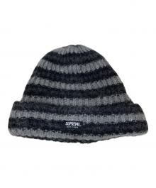 SUPREME（シュプリーム）の古着「Loose stripe Beanie」｜グレー×ブラック