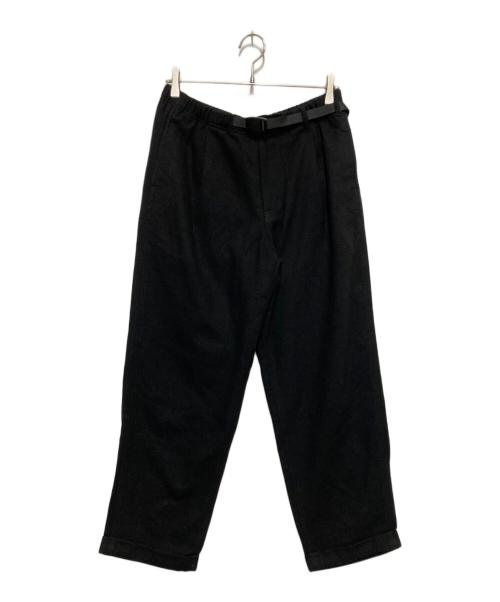 GRAMICCI（グラミチ）GRAMICCI (グラミチ) WOOL BLEND TUCK TAPERED PANTS ブラック サイズ:Ⅼの古着・服飾アイテム