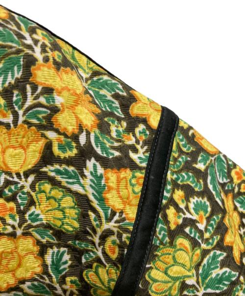 SOULEIADO（ソレイアード）SOULEIADO (ソレイアード) ポリエステルプリント ノーカラージャケット イエロー サイズ:Sの古着・服飾アイテム